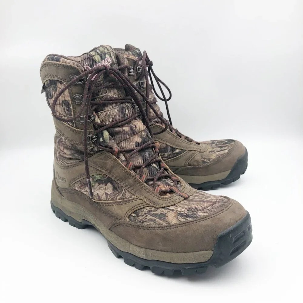 DANNER High Ground 8in Mossy Oak Break Up Country Camo Boots Womens 7